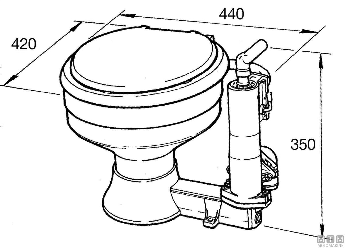 Toilet RM69 manual pump Regata - original photo Motomarine Srl