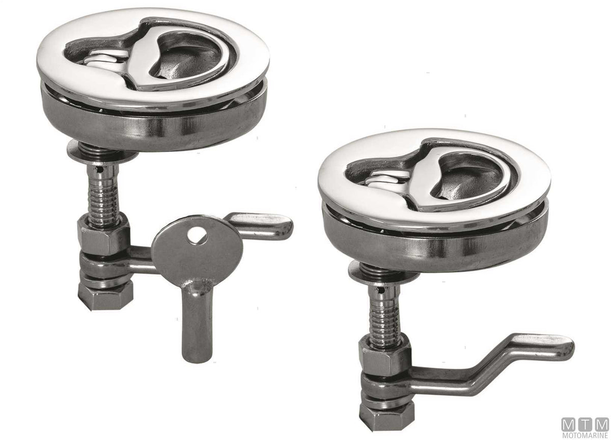 SS compression latch with keys Ø64 mm stainless steel 316 - original photo Motomarine Srl