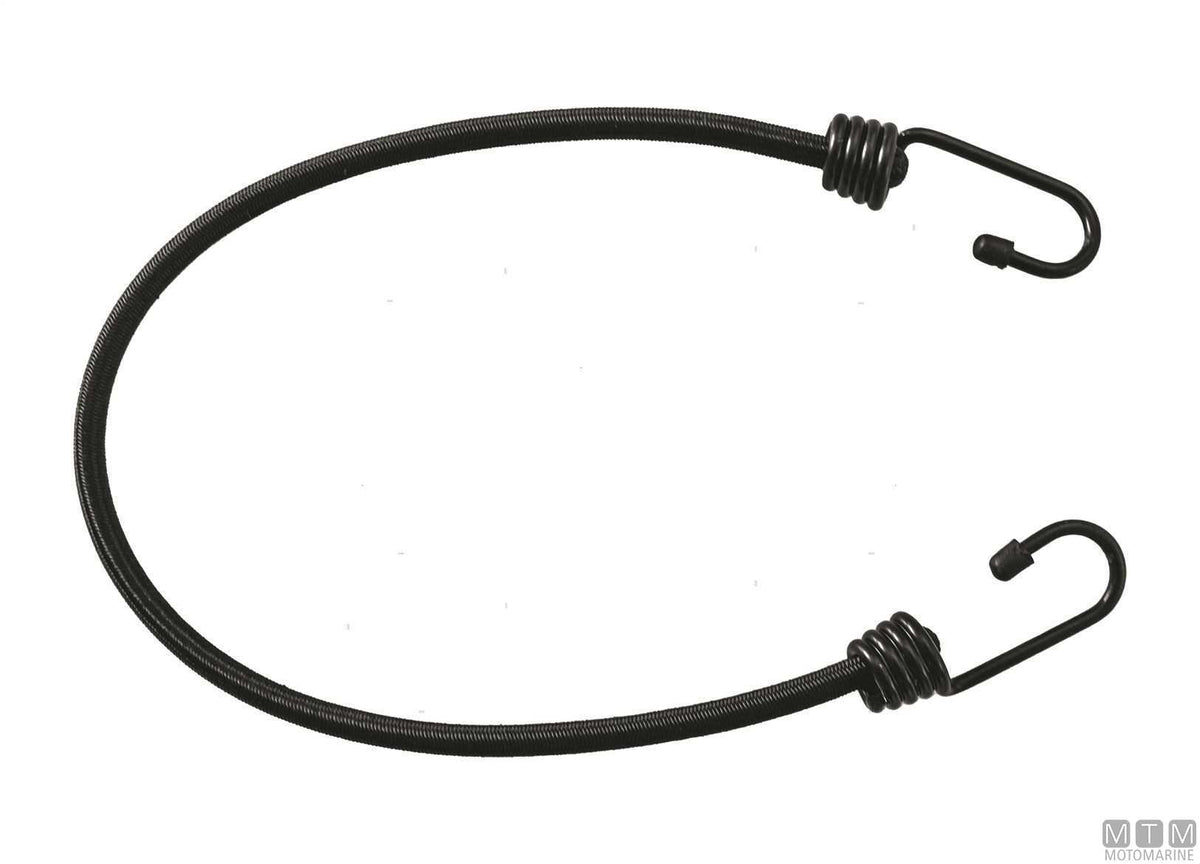 Elastic strap with 2 black stainless steel hooks and rubber Ø8 mm 50 cm - original photo Motomarine Srl