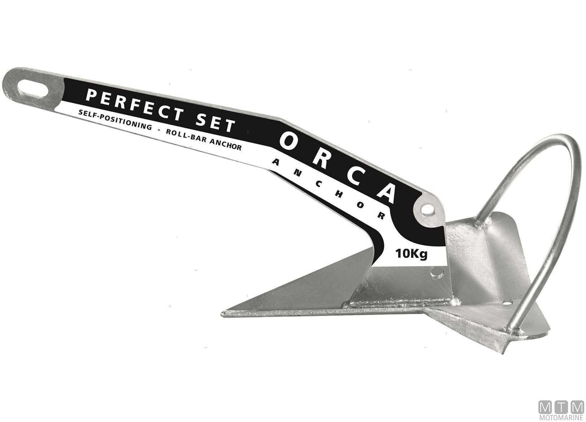 Orca anchor 4 kg, hot-dip galvanized steel - original photo Motomarine Srl