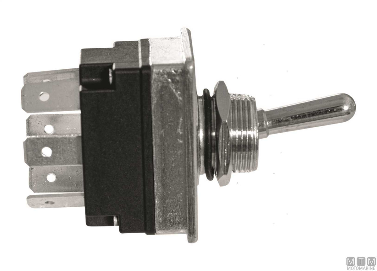 Toggle switch ON-OFF-ON with LED 20 A 6 terminals - original photo Motomarine Srl