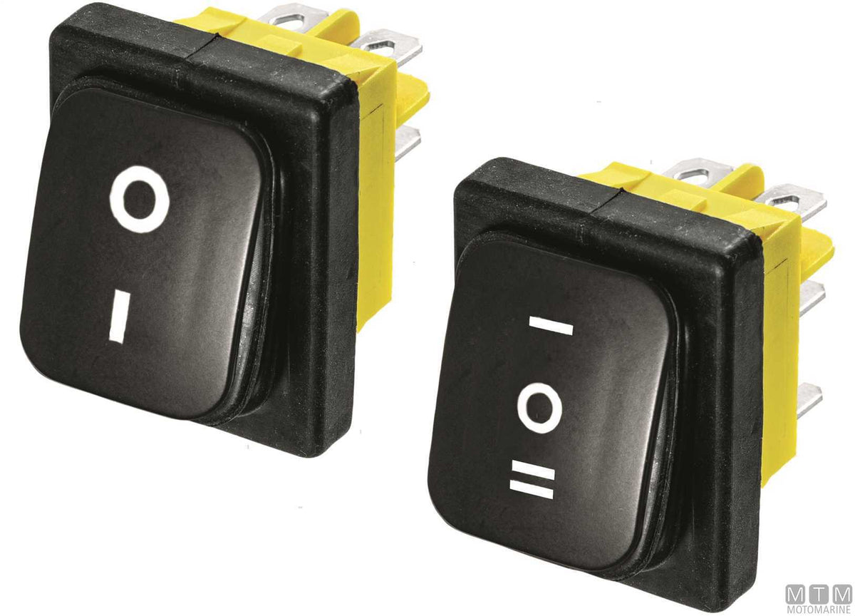 Classic ON-OFF-ON rocker switch 20 A 6 terminals - original photo Motomarine Srl