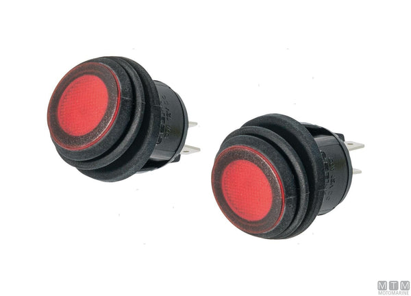 Interruptor basculante redondo ON-OFF con LED 20 A 4 terminales