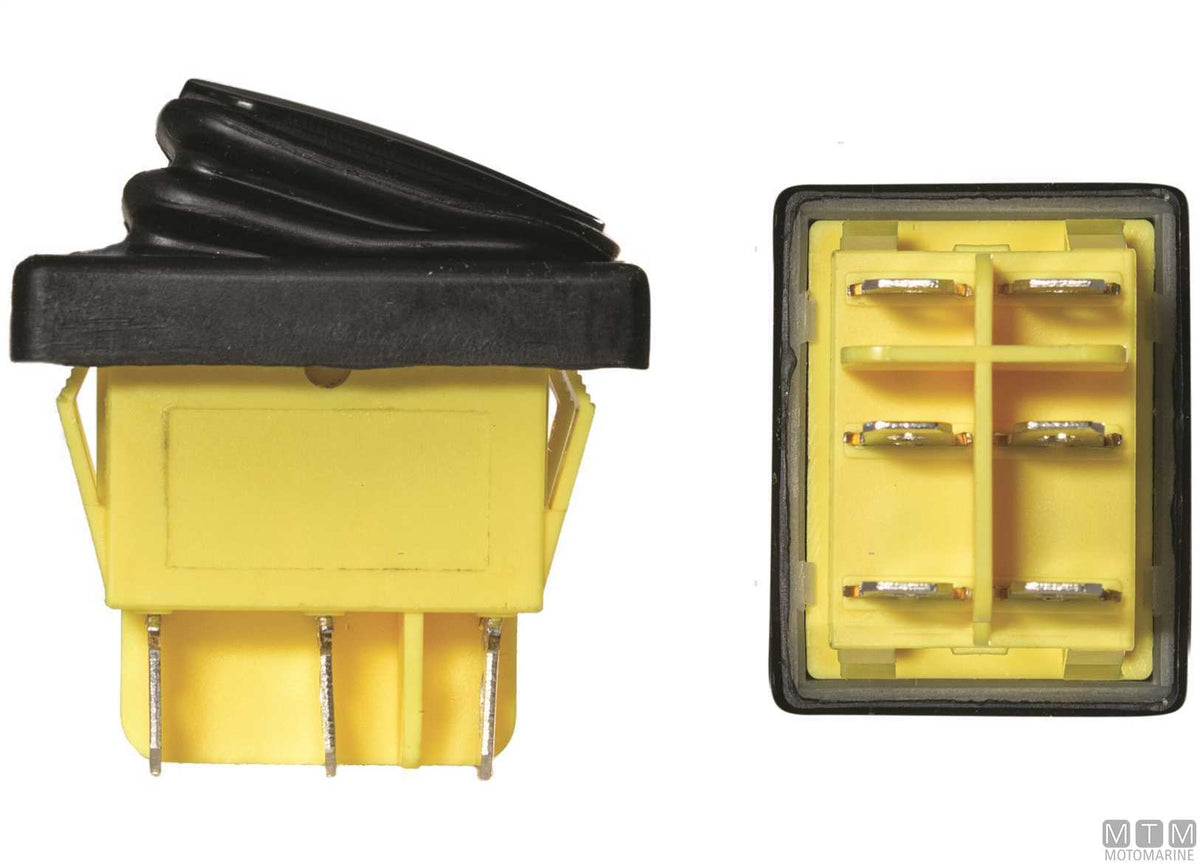Classic ON-OFF rocker switch Red LED 20 A 4 terminals - original photo Motomarine Srl
