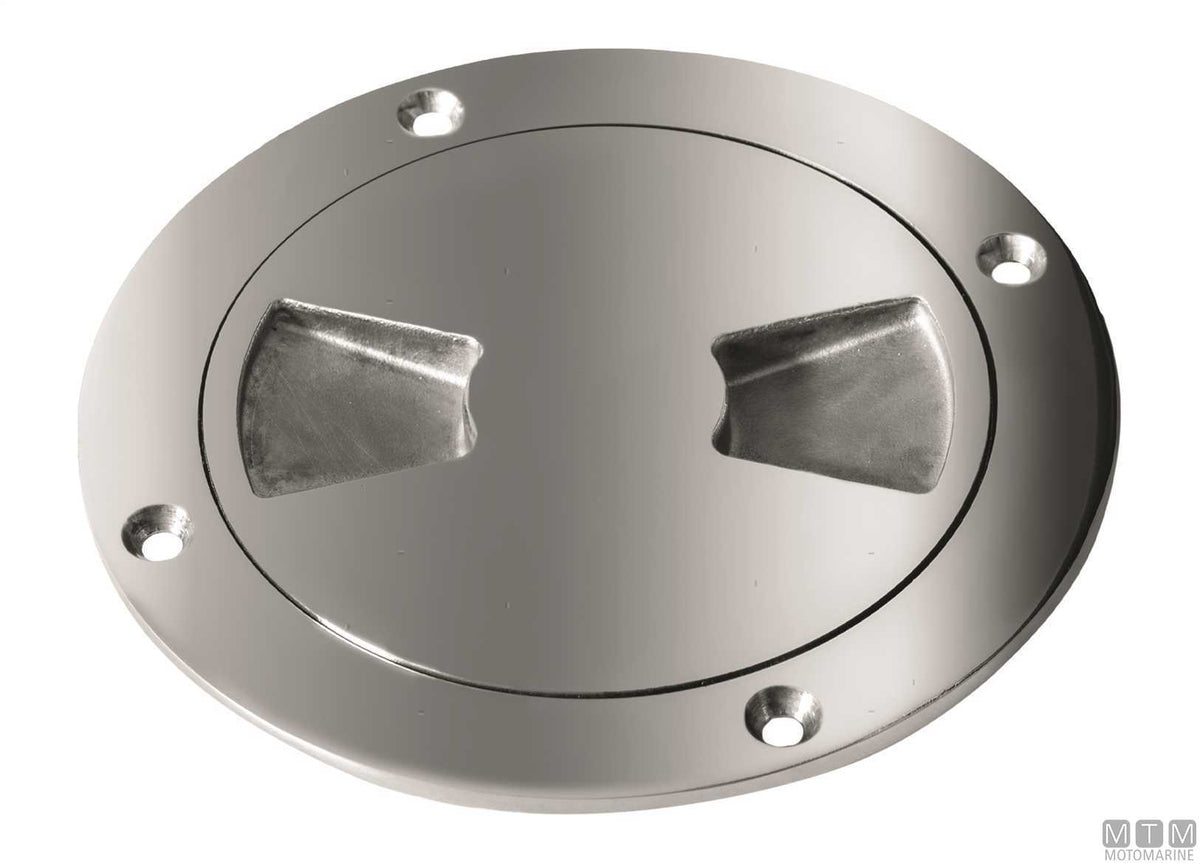 Inspection plug Ø147 mm in 316 stainless steel - original photo Motomarine Srl