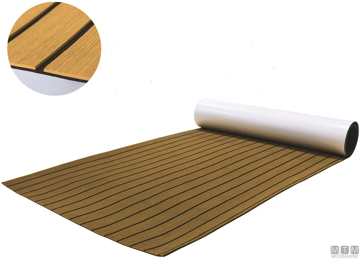 Adhesive smooth EVA Deck covering 200x100 cm grey - original photo Motomarine Srl