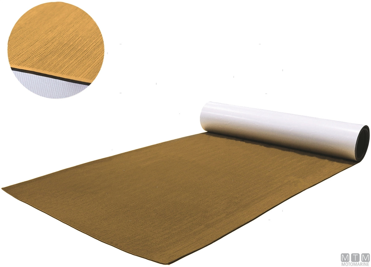 Smooth EVA Deck covering 200x100 cm teak - original photo Motomarine Srl