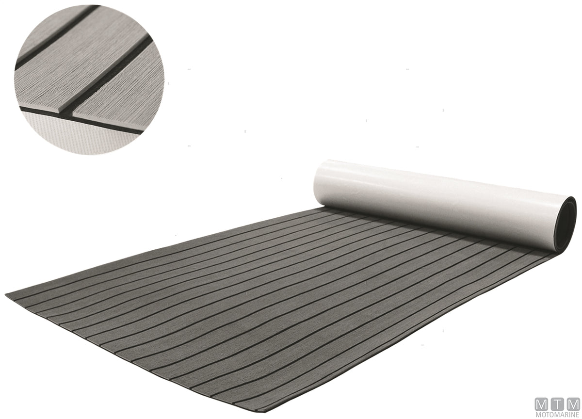 Adhesive smooth EVA Deck covering 200x100 cm teak - original photo Motomarine Srl