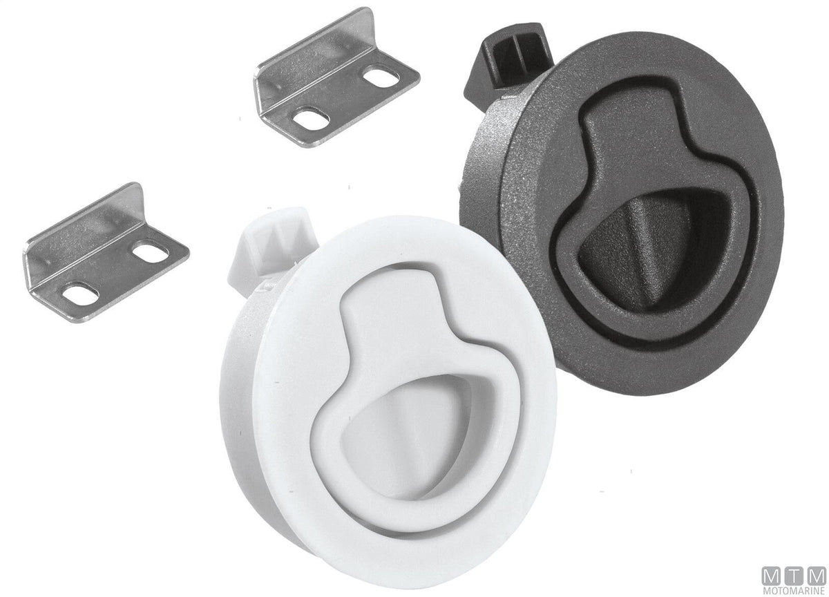 JF push latch Ø60 mm in white nylon - original photo Motomarine Srl