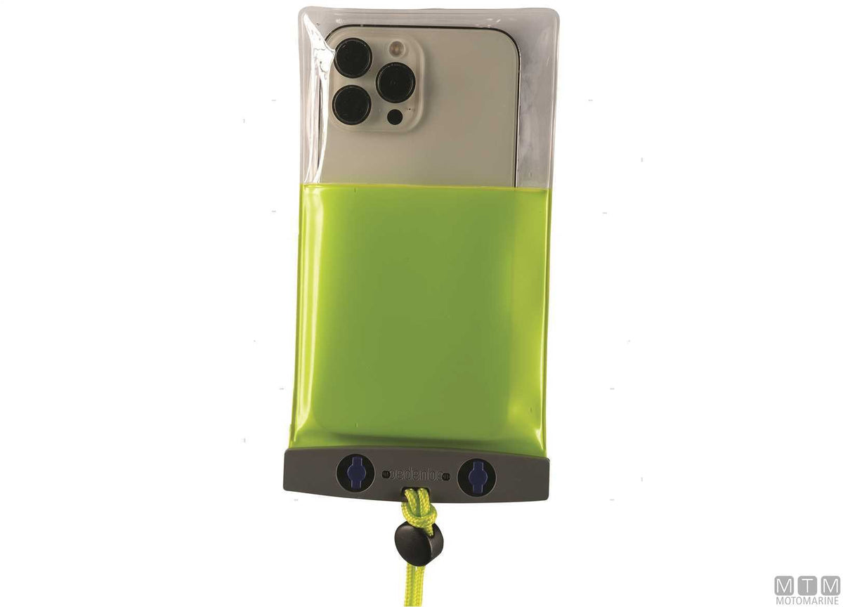 Aquapac phone waterproof case Compact Plus lime - original photo Motomarine Srl