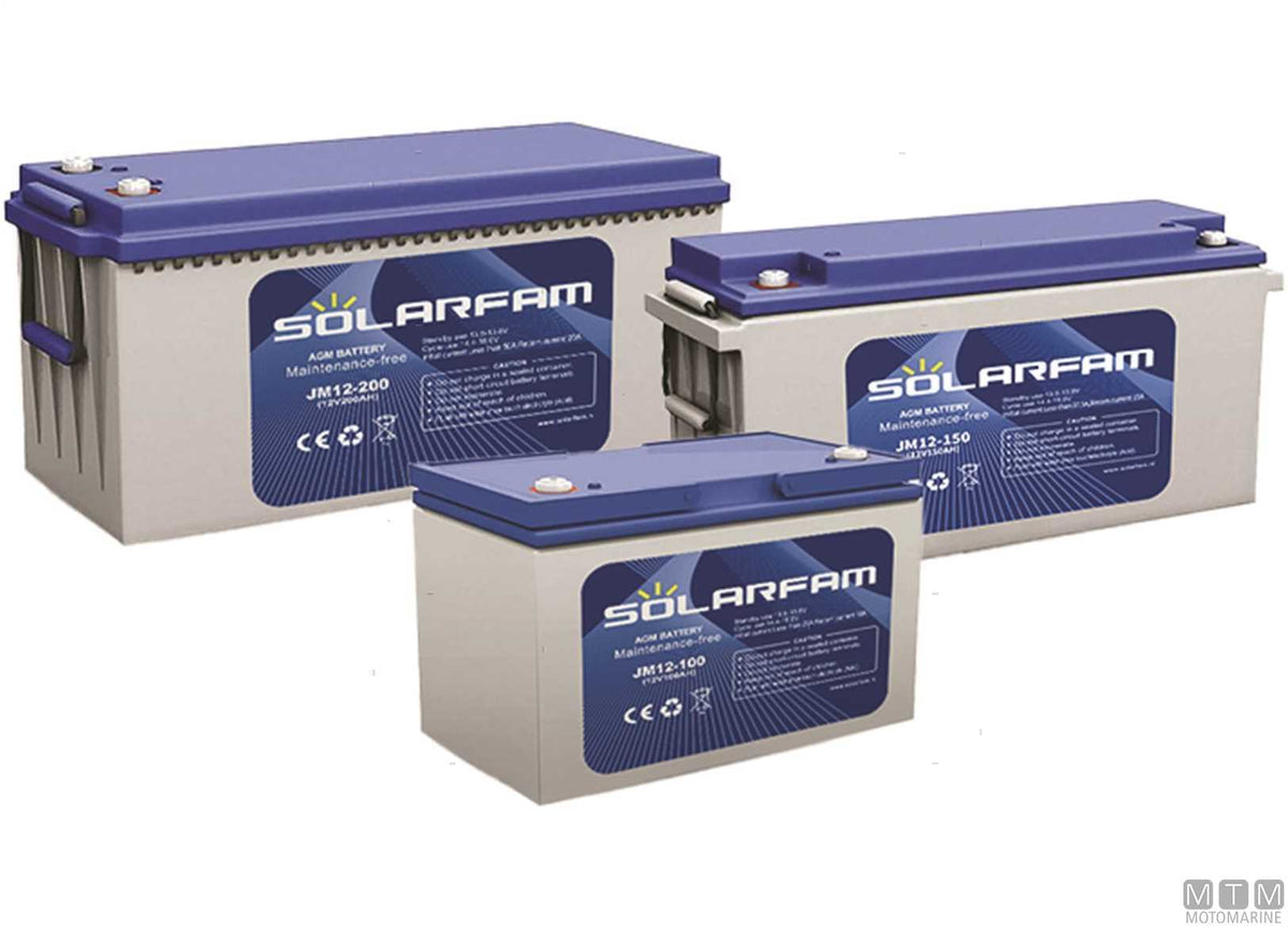 S-FAM AGM Battery 100 Ah - original photo Motomarine Srl