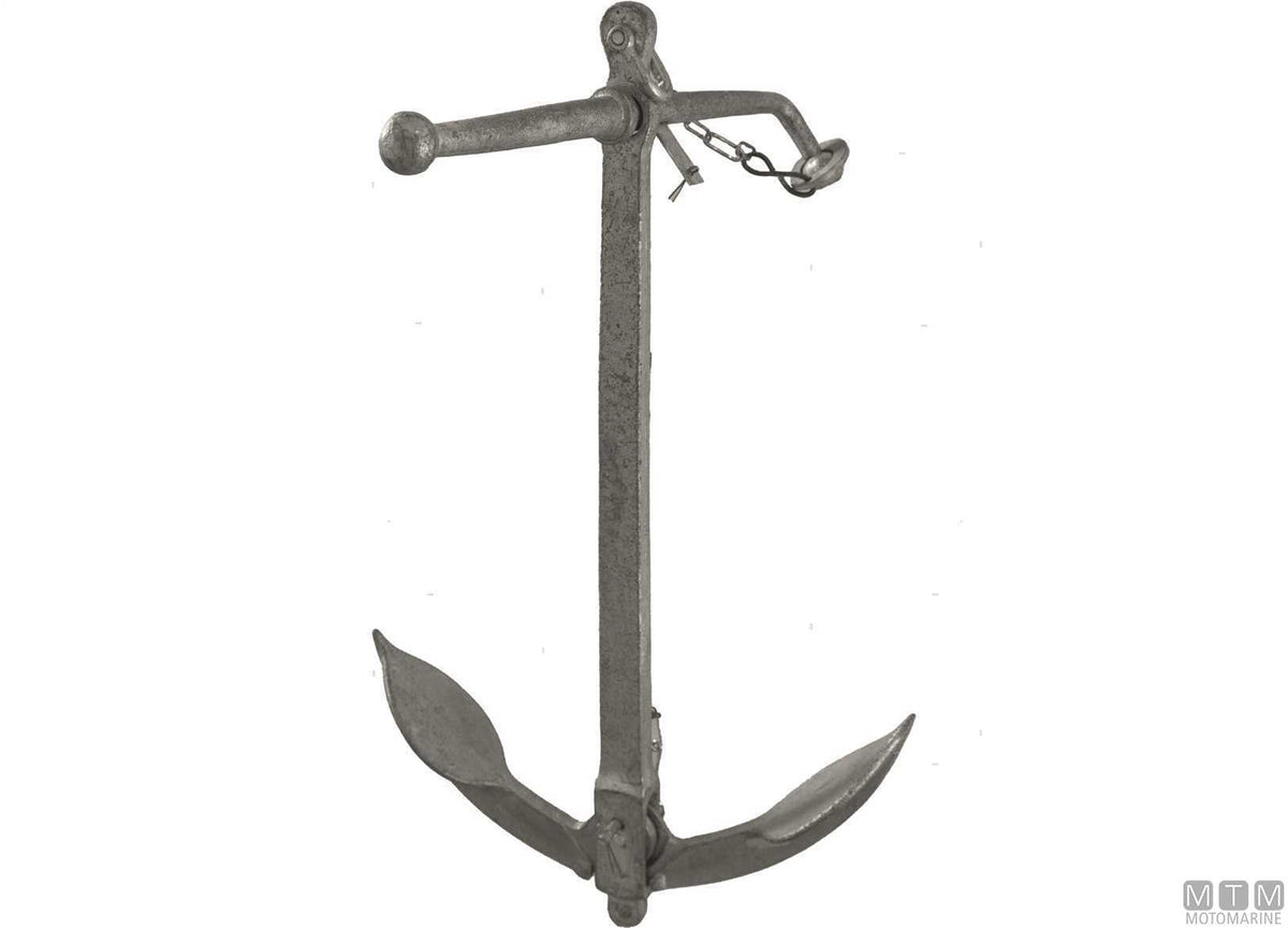 Folding admiralty anchor 5 kg hot-dip galvanized steel - original photo Motomarine Srl
