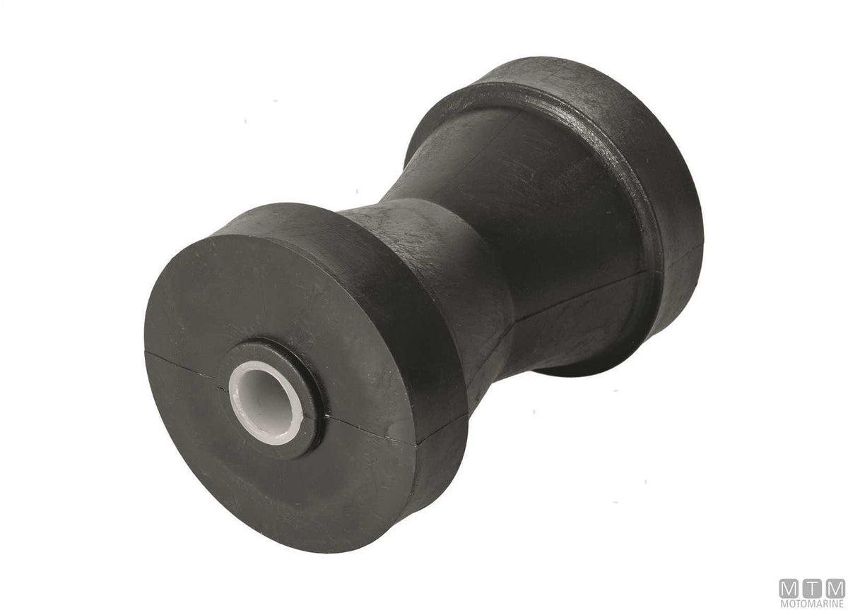 Rubber central roller for trailers 130x80 mm bore Ø15 mm - original photo Motomarine Srl
