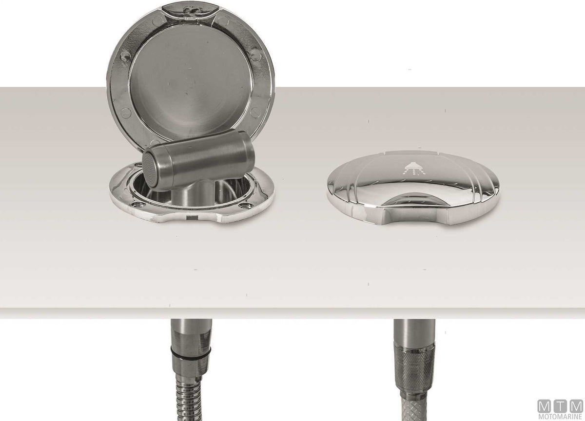 Shower kit Push - chrome box - original photo Motomarine Srl