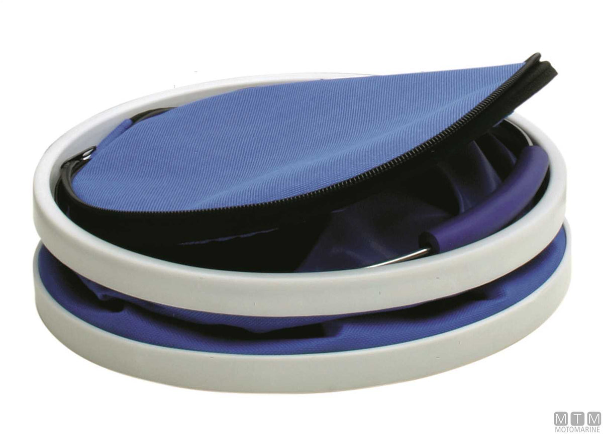 Pop-up bucket with blue lid 11 L - original photo Motomarine Srl