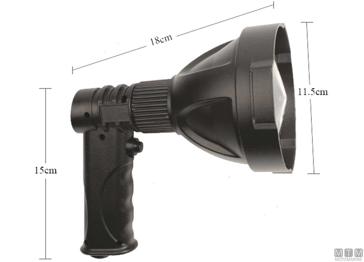 LED handle torch with rechargeable battery, 25 W - original photo Motomarine Srl
