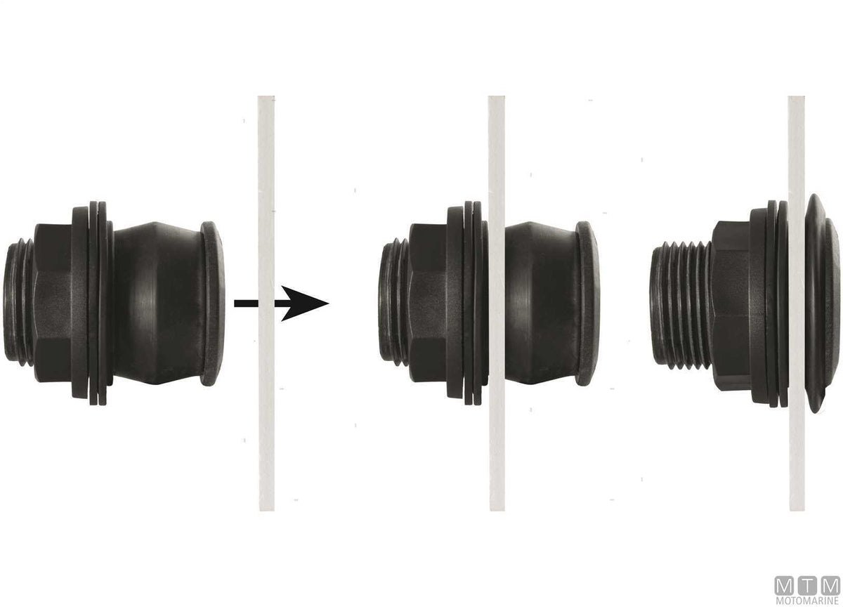 BD Fast fitting for diesel tanks 3/4" polypropylene - original photo Motomarine Srl