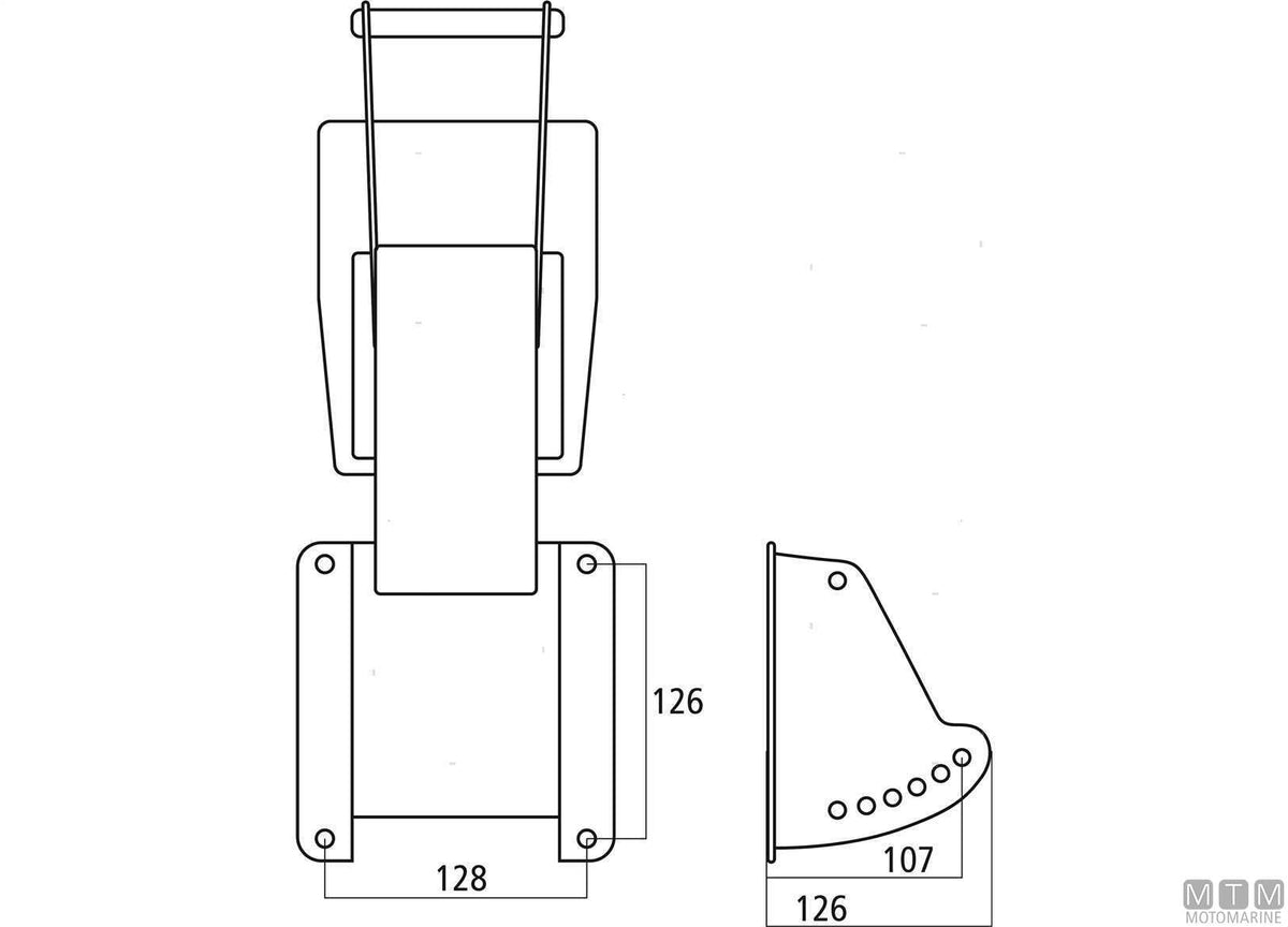 Replacement spring for engine brackets <20 HP stainless steel - original photo Motomarine Srl
