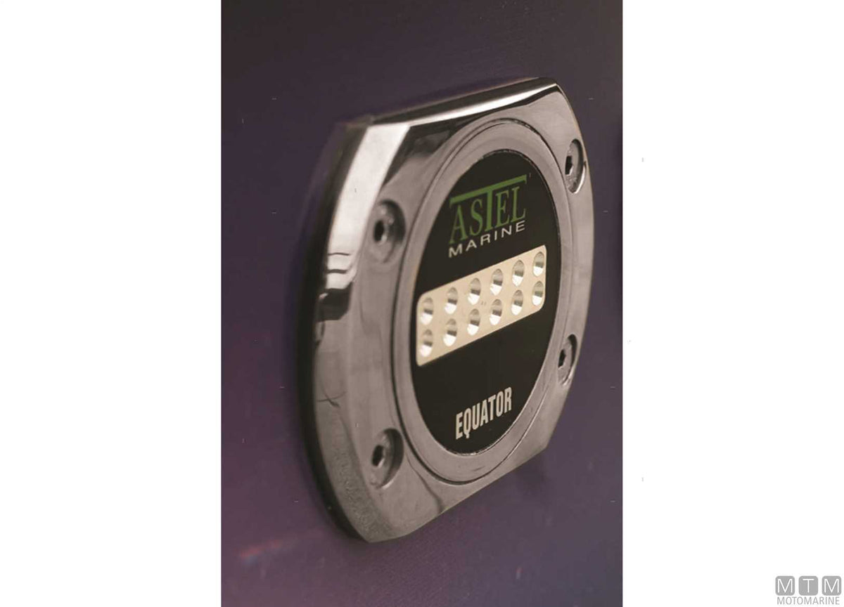 Blue Equator MSR1280 LED underwater light in stainless steel Ø119 mm - original photo Motomarine Srl