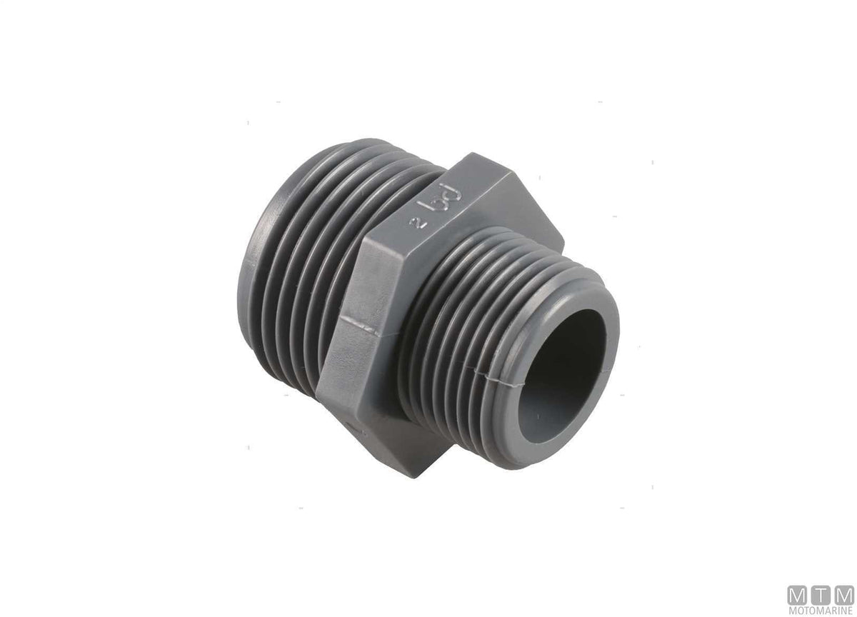 Reducing nipple 1"1/4x1" fiberglass-reinforced polypropylene - original photo Motomarine Srl
