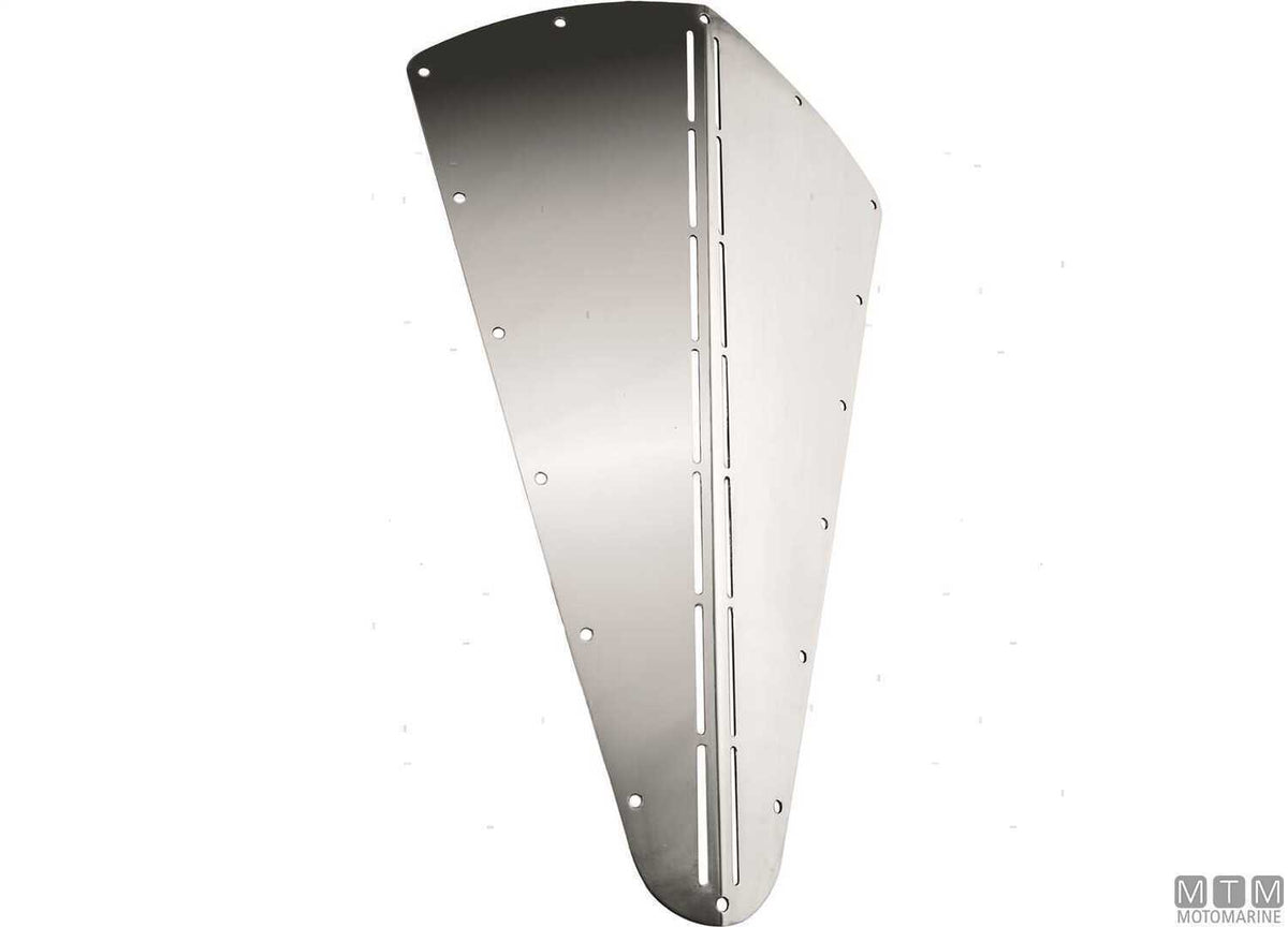 Triangular shapeable bow fender, stainless steel - original photo Motomarine Srl