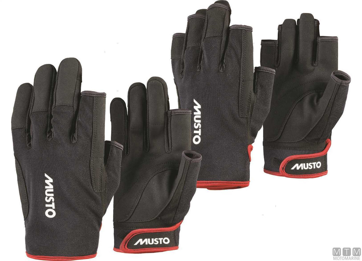 Musto Essential Sailing 2.0 3/4 Gloves 990 black S - original photo Motomarine Srl