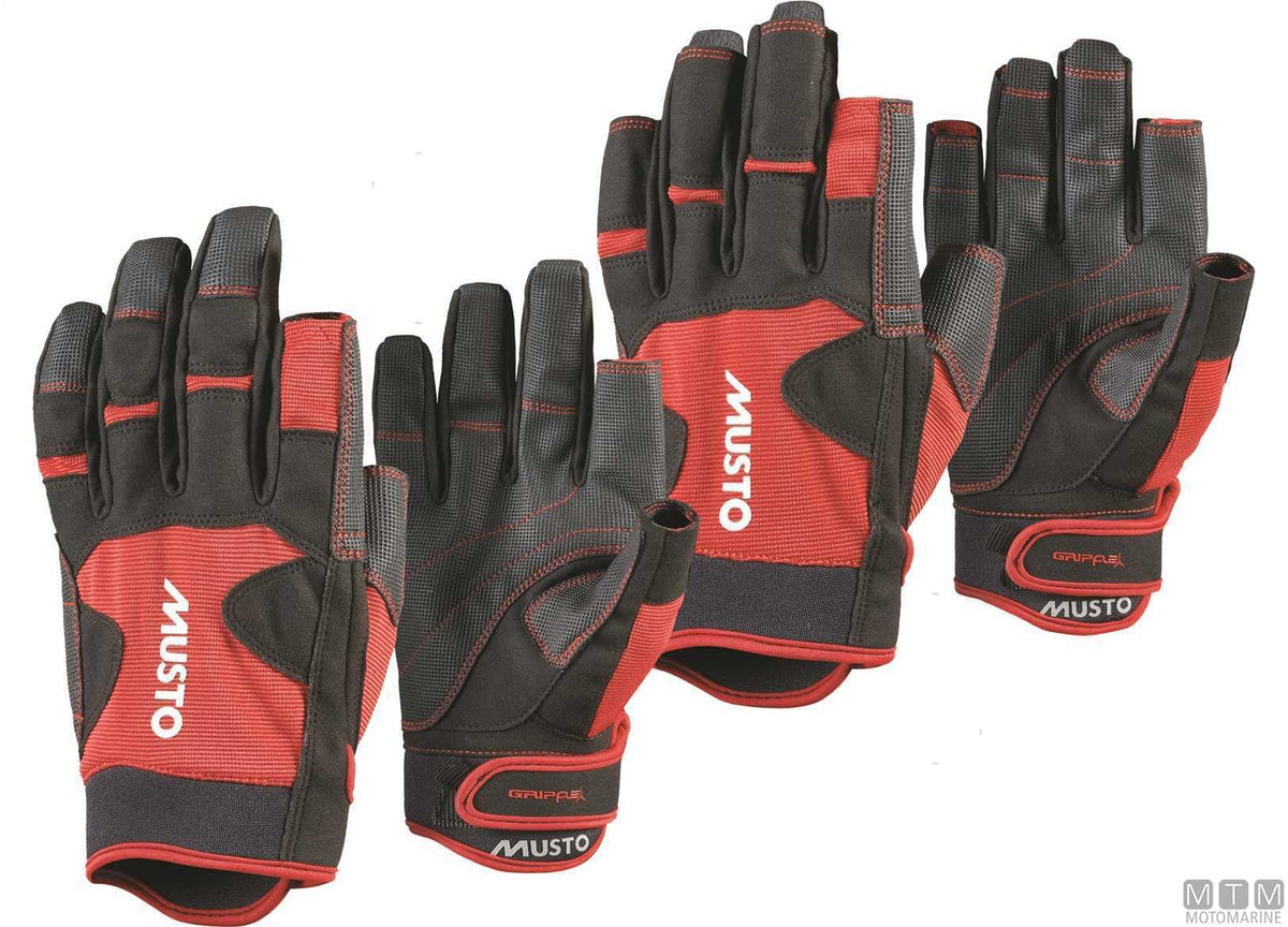 Musto Performance 2.0 3/4 Finger Gloves 169 Red L - original photo Motomarine Srl