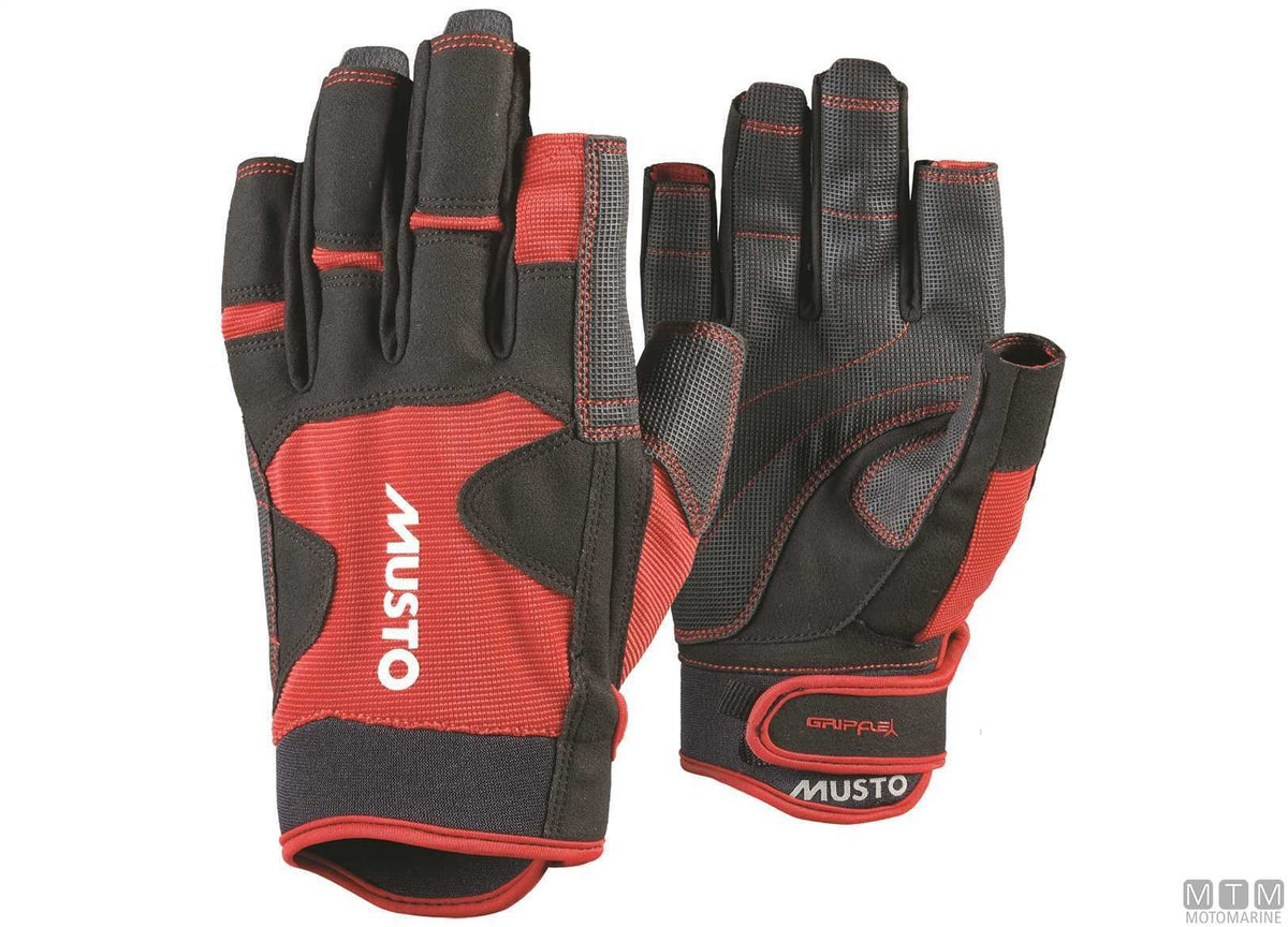Musto Performance 2.0 3/4 Finger Gloves 169 Red L - original photo Motomarine Srl