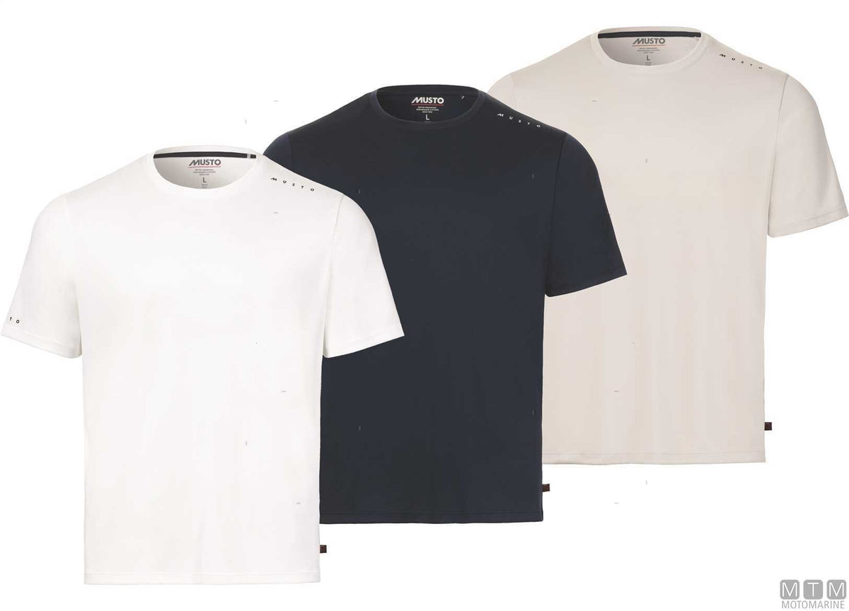 T-Shirt Musto Crew Sunblock 002 White 2XL - original photo Motomarine Srl