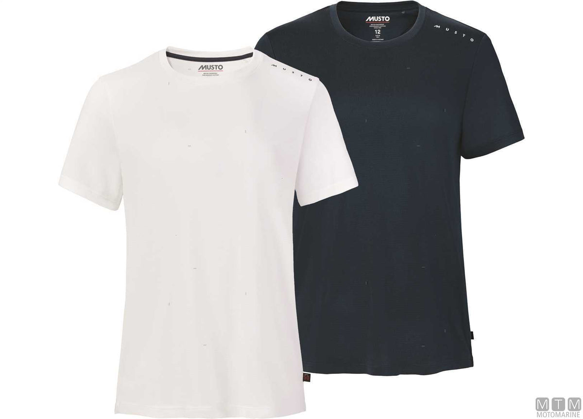 Musto Crew Sunblock Women's T-shirt 002 white M - original photo Motomarine Srl