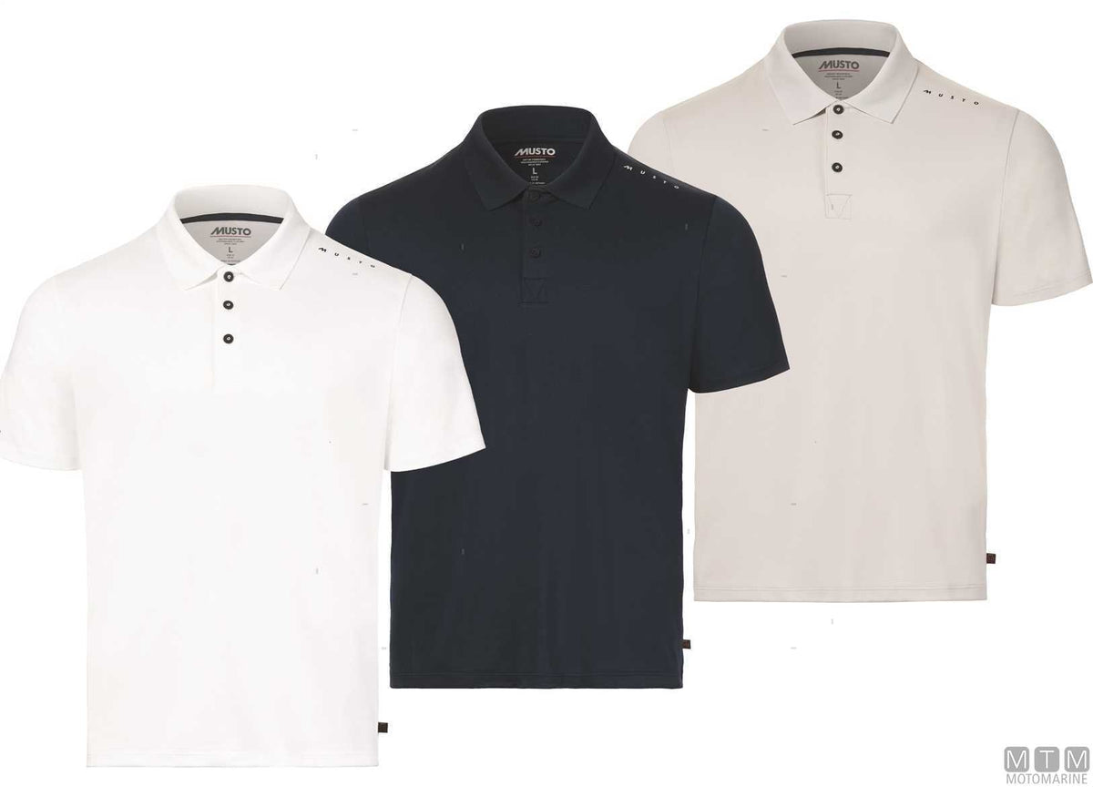 Musto Crew Sunblock Polo 002 white M - original photo Motomarine Srl