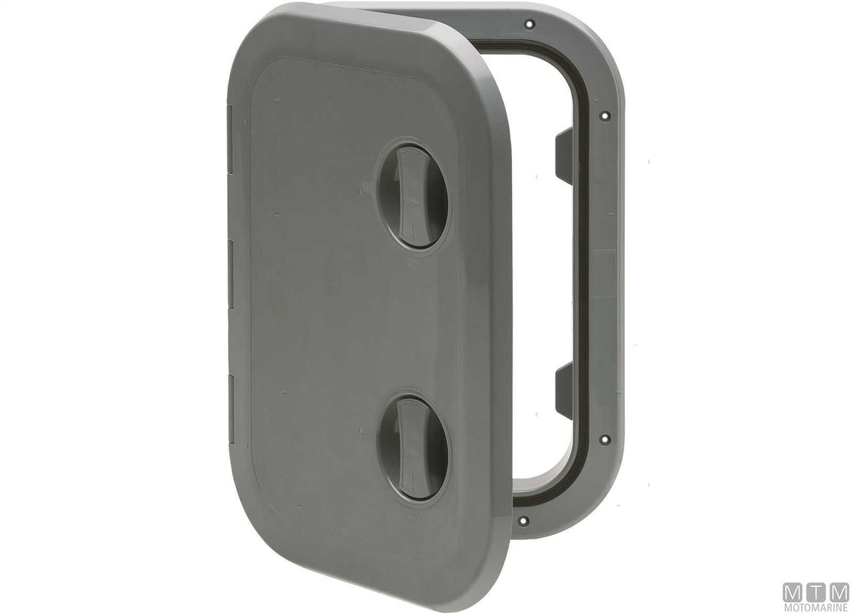Walkable deck hatch in ABS, white, size M 315x440 mm - original photo Motomarine Srl