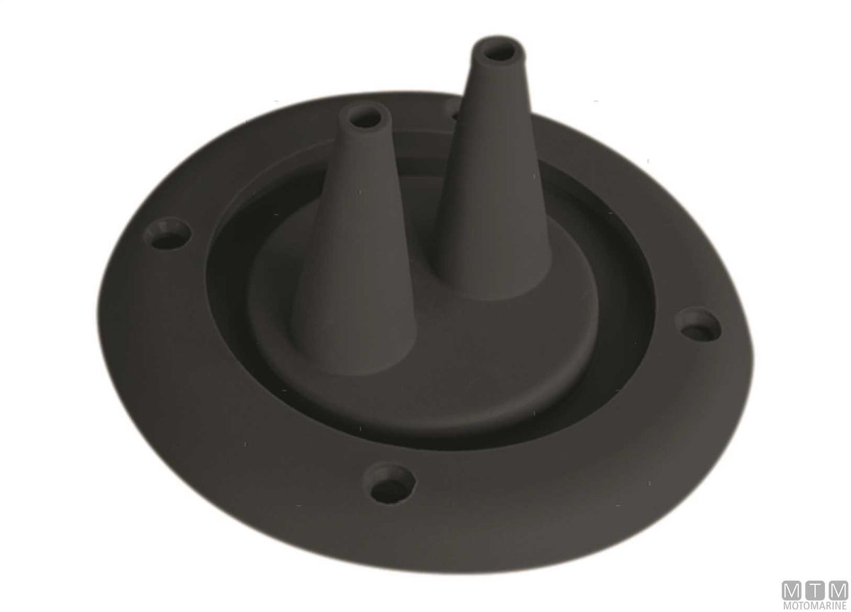 Bulkhead fitting cover M2 black Ø102 mm - original photo Motomarine Srl