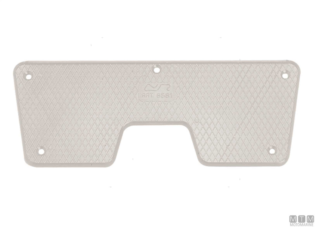 Transom saver plate 270x95 mm in white plastic - original photo Motomarine Srl