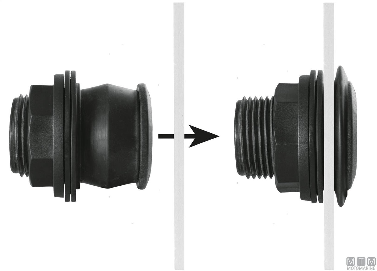 BD Fast fitting for diesel tanks 1/2" polypropylene - original photo Motomarine Srl