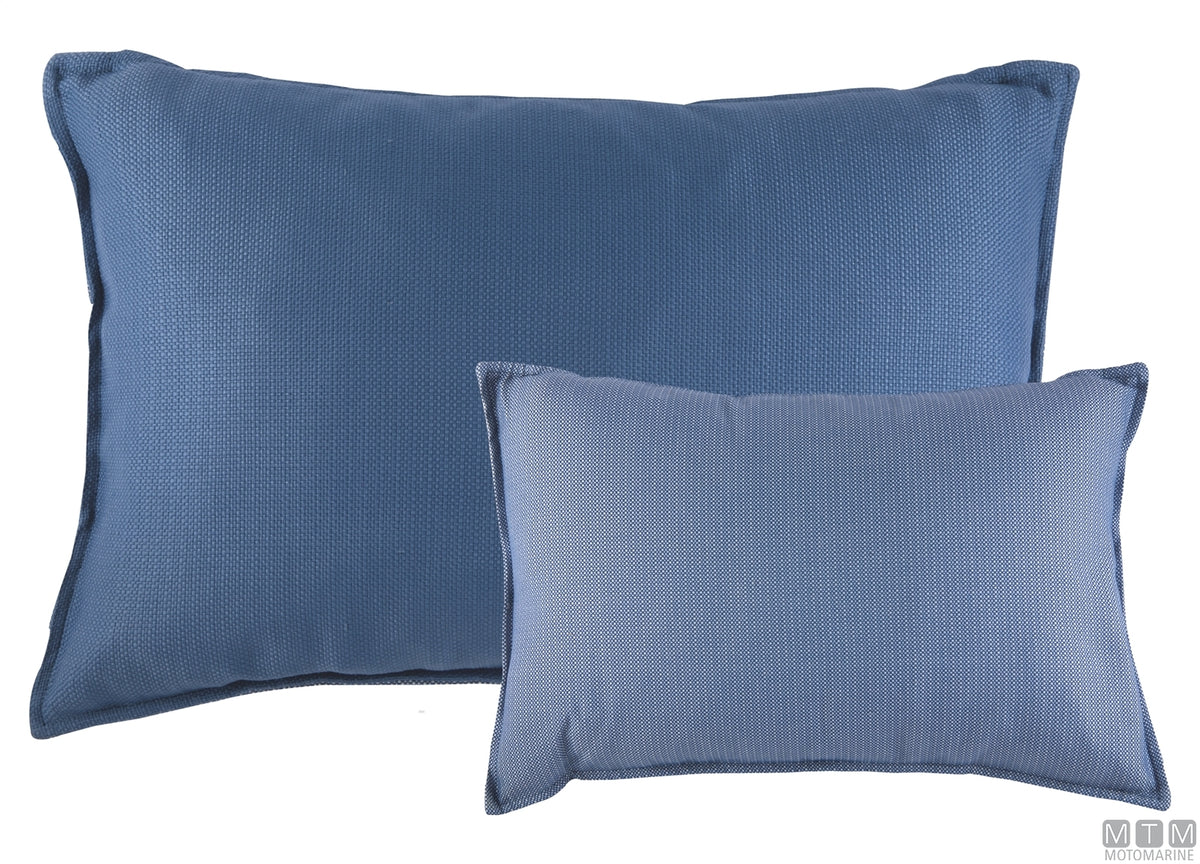 MB Aruba waterproof cushions set of 2, 40x60-30x40 blue - original photo Motomarine Srl