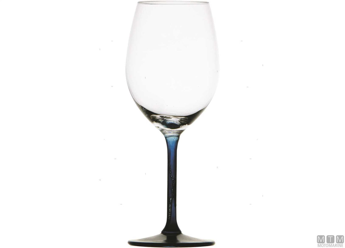 MB Ecozen blue wine glasses set - original photo Motomarine Srl
