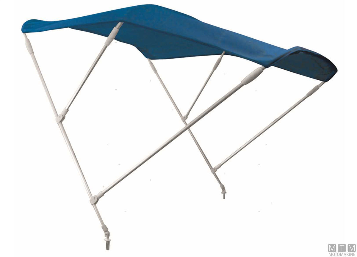Bimini top 3 bows MTM blue W200 cm H140 cm - original photo Motomarine Srl