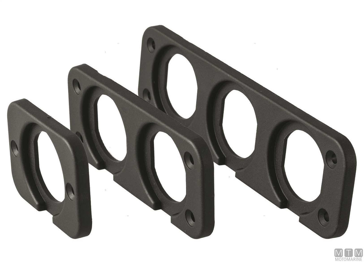 Socket panel frame, 3 positions - original photo Motomarine Srl