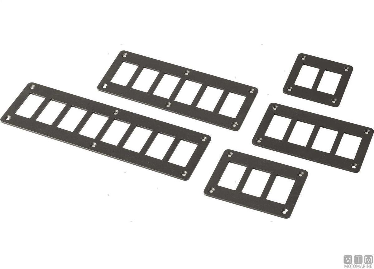 Aluminium frame, 3 positions, for rocker switches - original photo Motomarine Srl