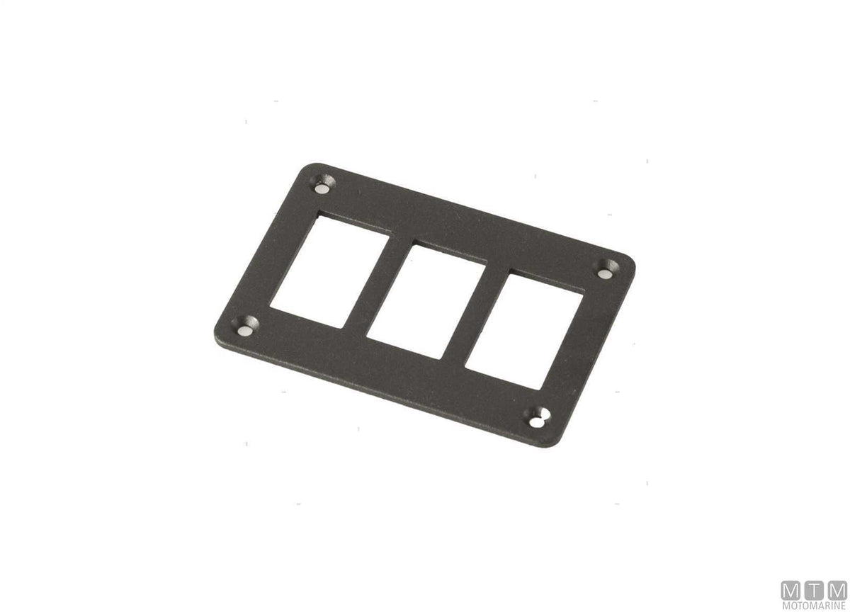 Aluminium frame, 8 positions, for rocker switches - original photo Motomarine Srl