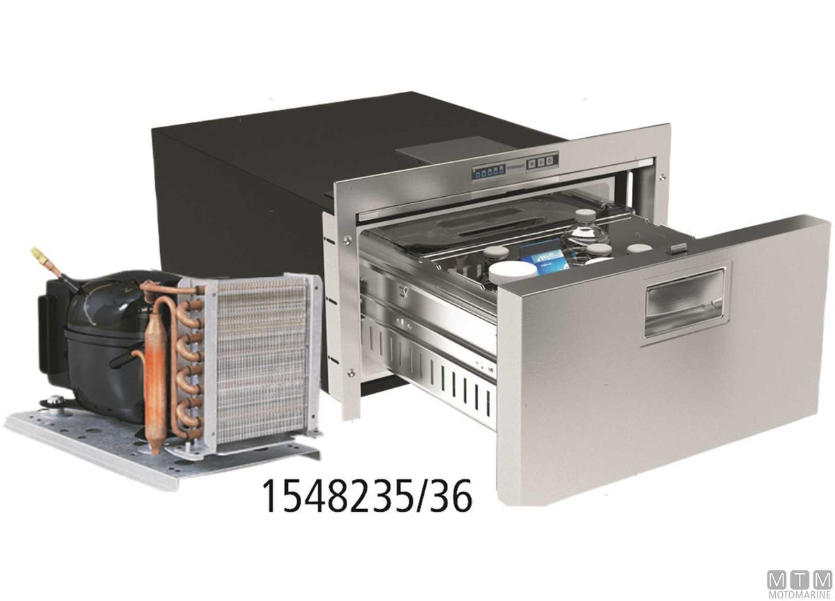 Drawer fridge 75 L VF DW75L stainless steel, external compressor - original photo Motomarine Srl