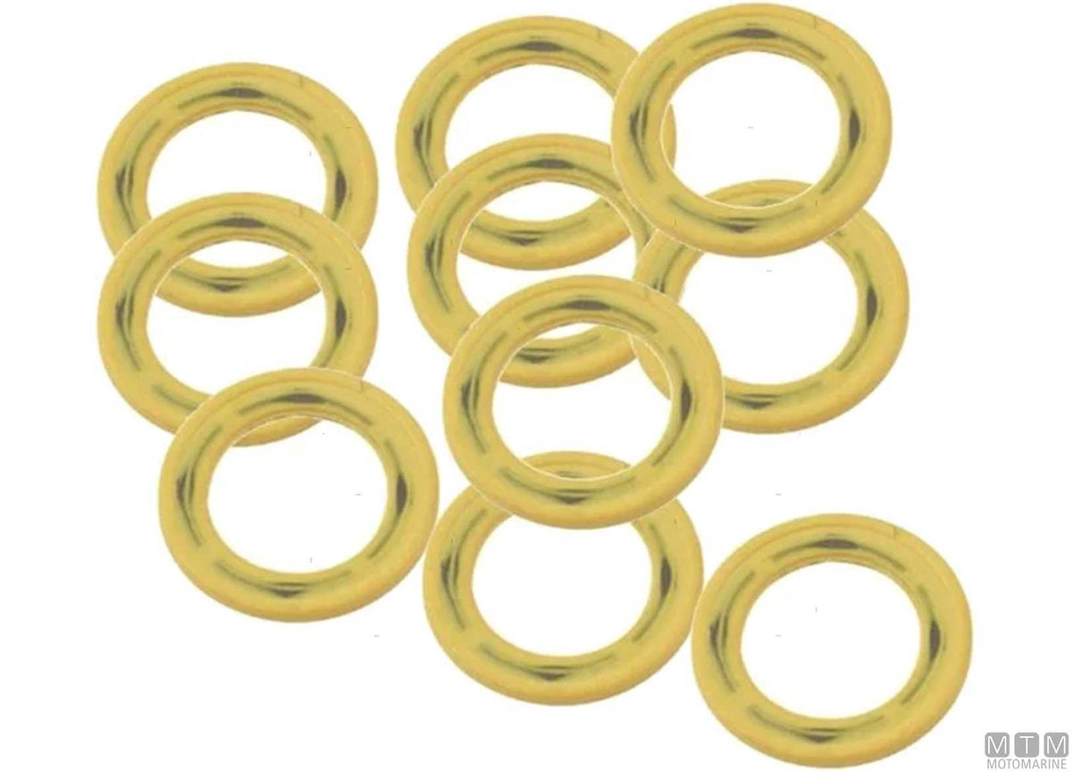 Pack of 10 pcs oil drain plug gasket MTM ref. Mercury/Mercruiser 26-830749 - original photo Motomarine Srl