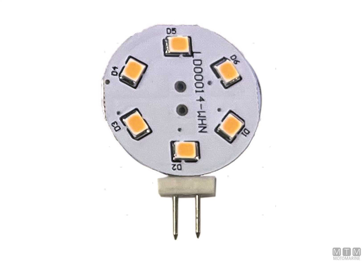 LED bulb G4 10-30V Ø28 mm back pin - original photo Motomarine Srl