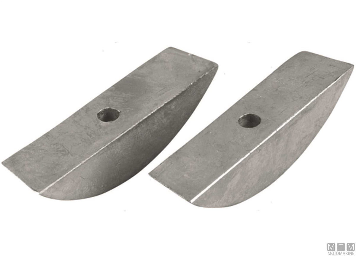 Double plate anode for Volvo 110-120, zinc - original photo Motomarine Srl