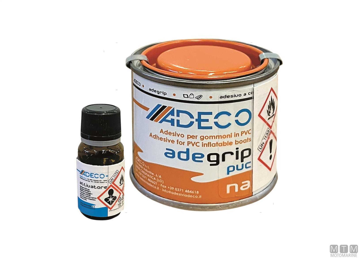 Contact adhesive Adegrip PVC 500 ml with activator 30 ml - original photo Motomarine Srl