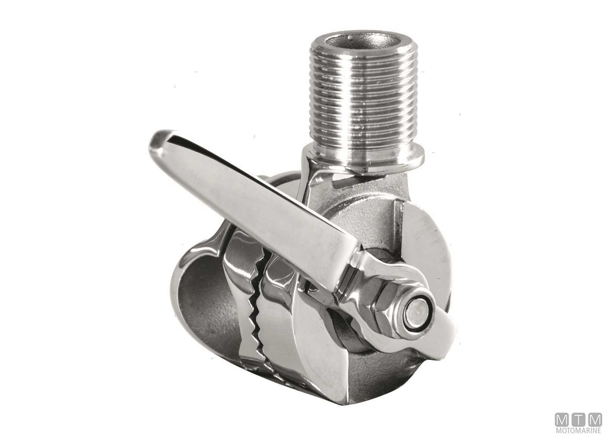Stainless steel clamp antenna base - original photo Motomarine Srl