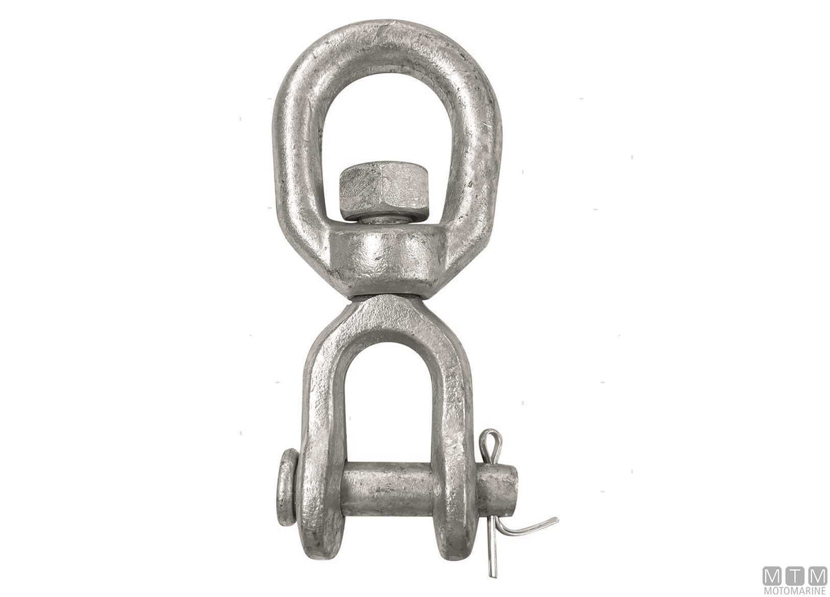 Eye/shackle swivel Ø19 mm hot-dip galvanized steel - original photo Motomarine Srl