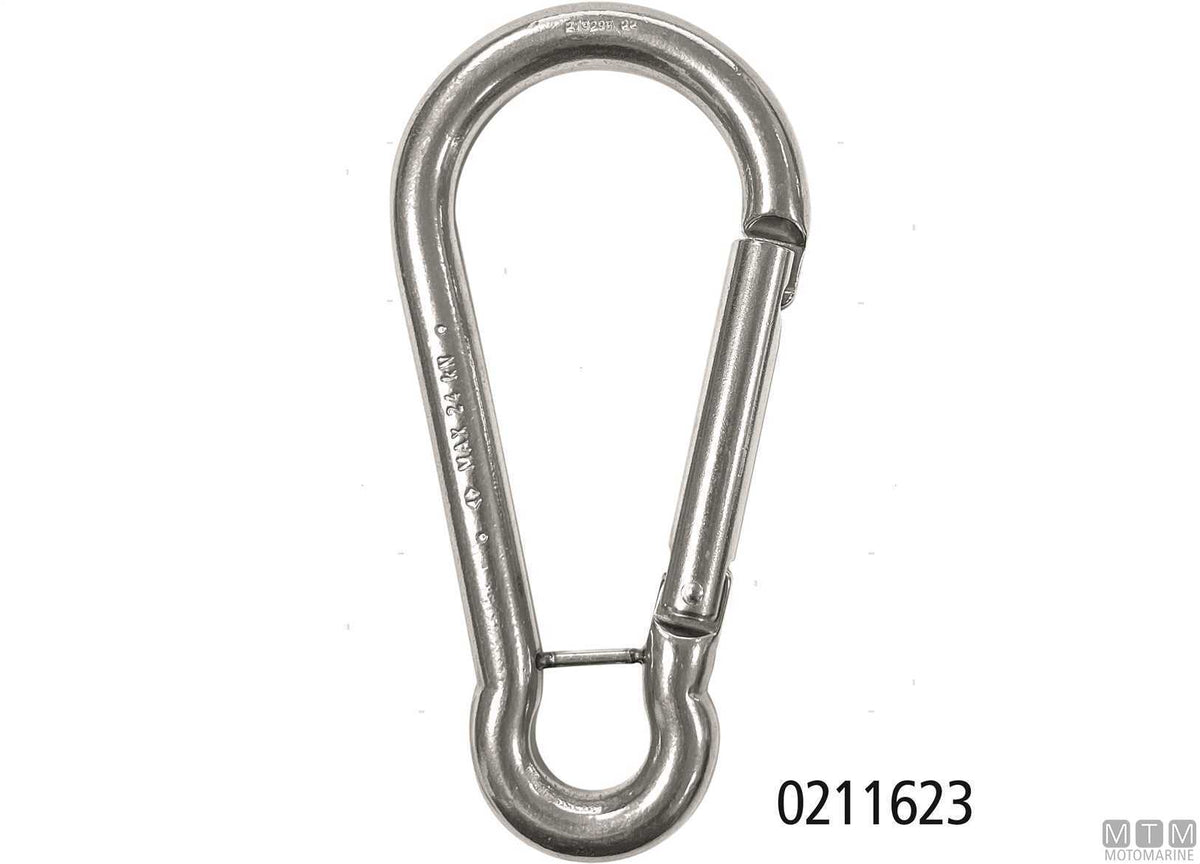 Kong Classic snap hook Ø13 mm with eye stainless steel 316 - original photo Motomarine Srl