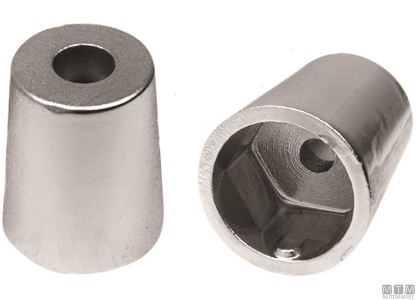 Ánodo cónico con acoplamiento hexagonal Ø45 mm de zinc